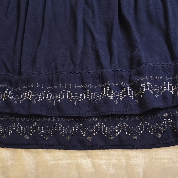 Knox Rose Floral Embroidered Blouse in Deep Blue - Picture 10 of 16
